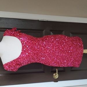 Fuchsia/Rose Pink Sparkle Pink Evening/Prom/Special Event Dress nwot